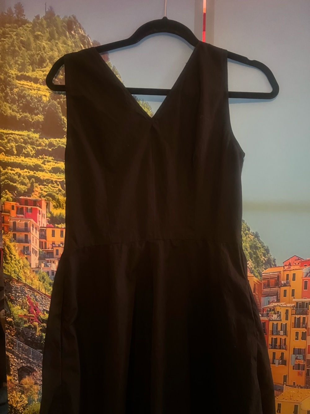 Emma Black Sleeveless V-Neck Dress_ bought in Italy 🇮🇹